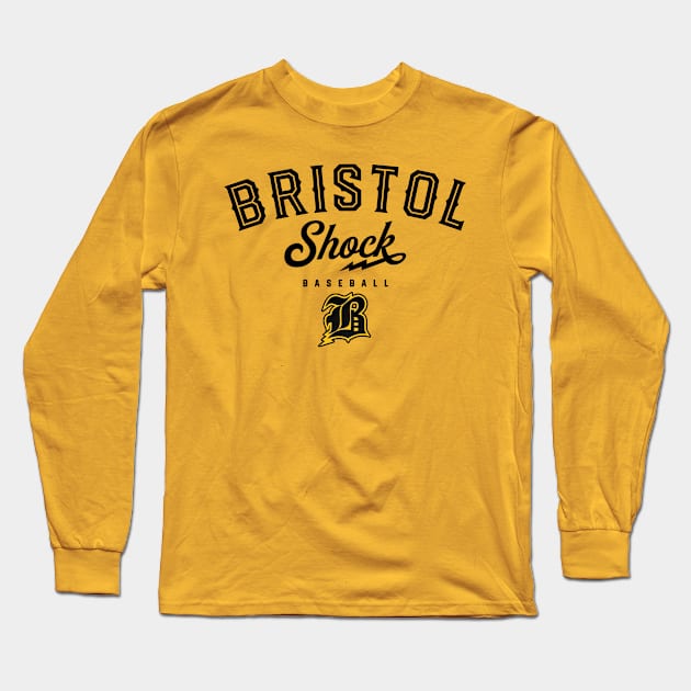 Bristol Shock Baseball over Yellow Long Sleeve T-Shirt by CTLBaseball